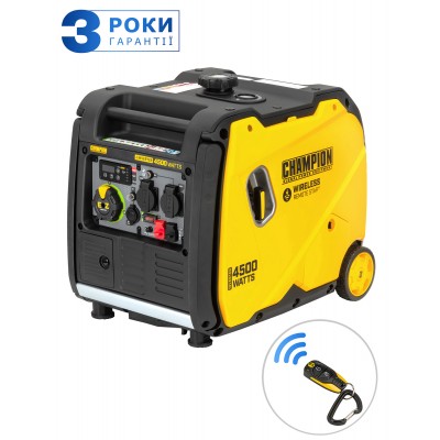 Инверторный генератор CHAMPION 4500 ВТ с пультом Инверторный генератор CHAMPION 4500 ВТ с пультом